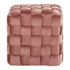 Silver Orchid Camilla Pouf carré tressé 16