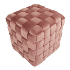 Silver Orchid Camilla Pouf carré tressé 16