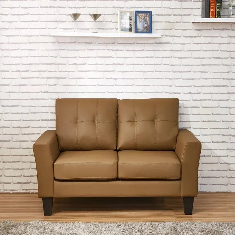 US Pride Furniture Fauteuil deux places rembourré moderne Feathery Devil