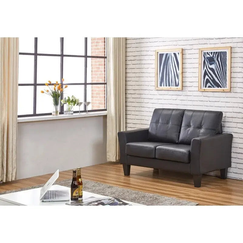 US Pride Furniture Fauteuil deux places rembourré moderne Feathery Devil