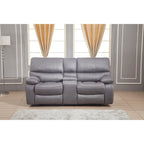 Canapé inclinable manuel Betsy Furniture en microfibre 2 places avec console 8007