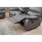 Canapé inclinable manuel Betsy Furniture en microfibre 2 places avec console 8007