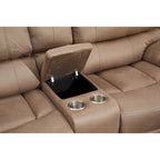 Canapé inclinable manuel Betsy Furniture en microfibre 2 places avec console 8007