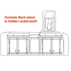 Canapé inclinable manuel Betsy Furniture en microfibre 2 places avec console 8007