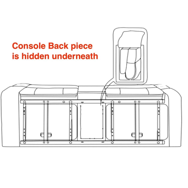 Canapé inclinable manuel Betsy Furniture en microfibre 2 places avec console 8007