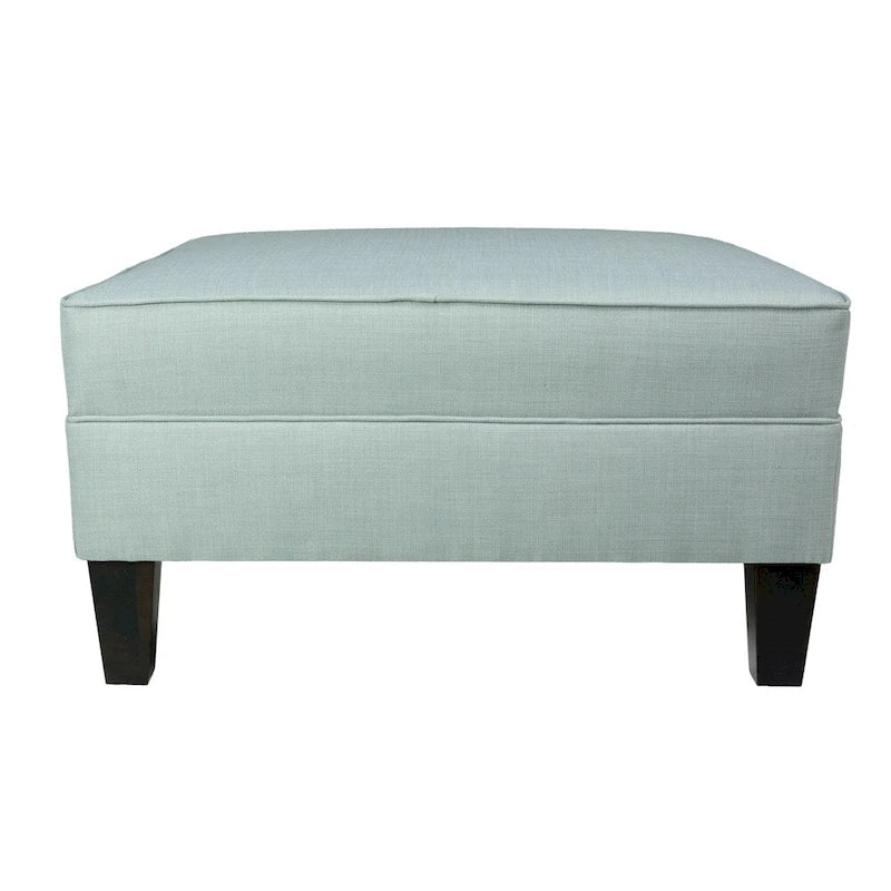 MJL Furniture Madison Ottoman surdimensionné, carré, rembourré et gansé
