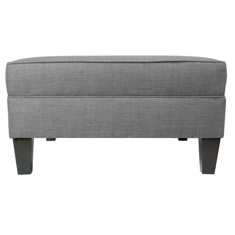 MJL Furniture Madison Ottoman surdimensionné, carré, rembourré et gansé
