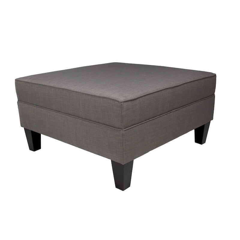 MJL Furniture Madison Ottoman surdimensionné, carré, rembourré et gansé
