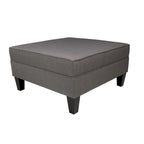 MJL Furniture Madison Ottoman surdimensionné, carré, rembourré et gansé