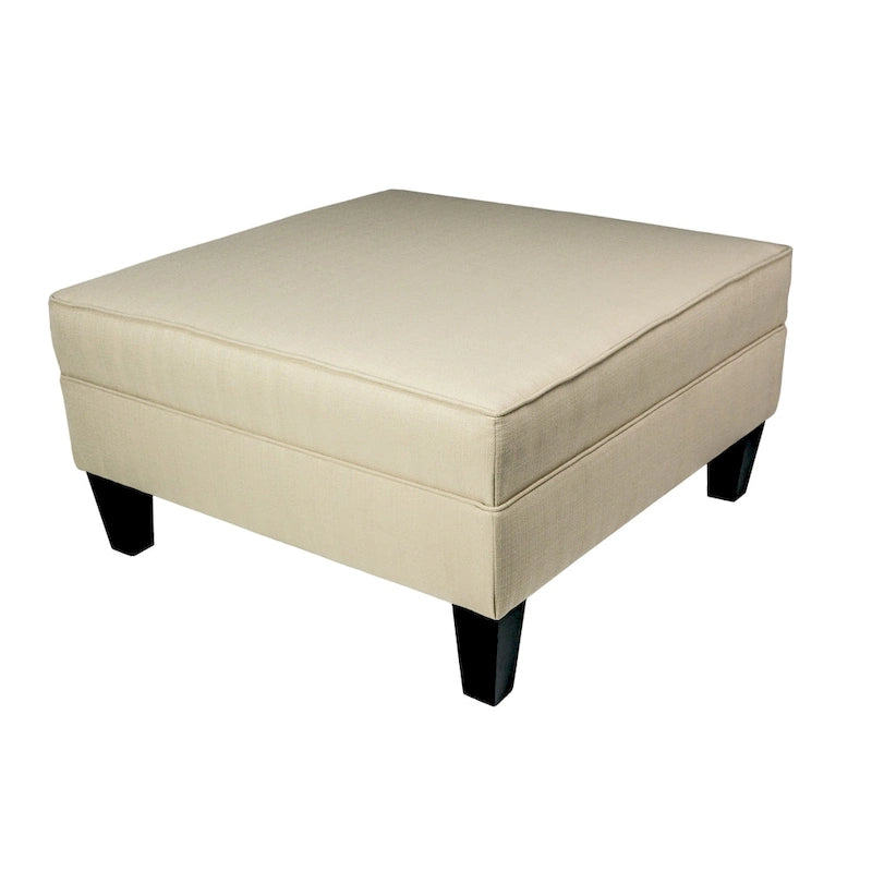 MJL Furniture Madison Ottoman surdimensionné, carré, rembourré et gansé