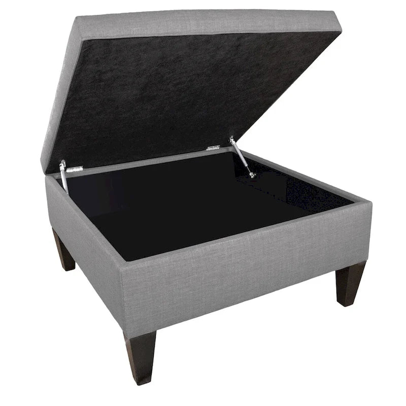 MJL Furniture Madison Ottoman surdimensionné, carré, rembourré et gansé