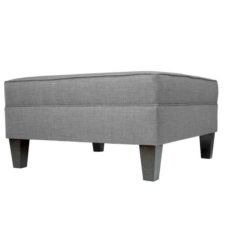 MJL Furniture Madison Ottoman surdimensionné, carré, rembourré et gansé