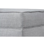 MJL Furniture Madison Ottoman surdimensionné, carré, rembourré et gansé