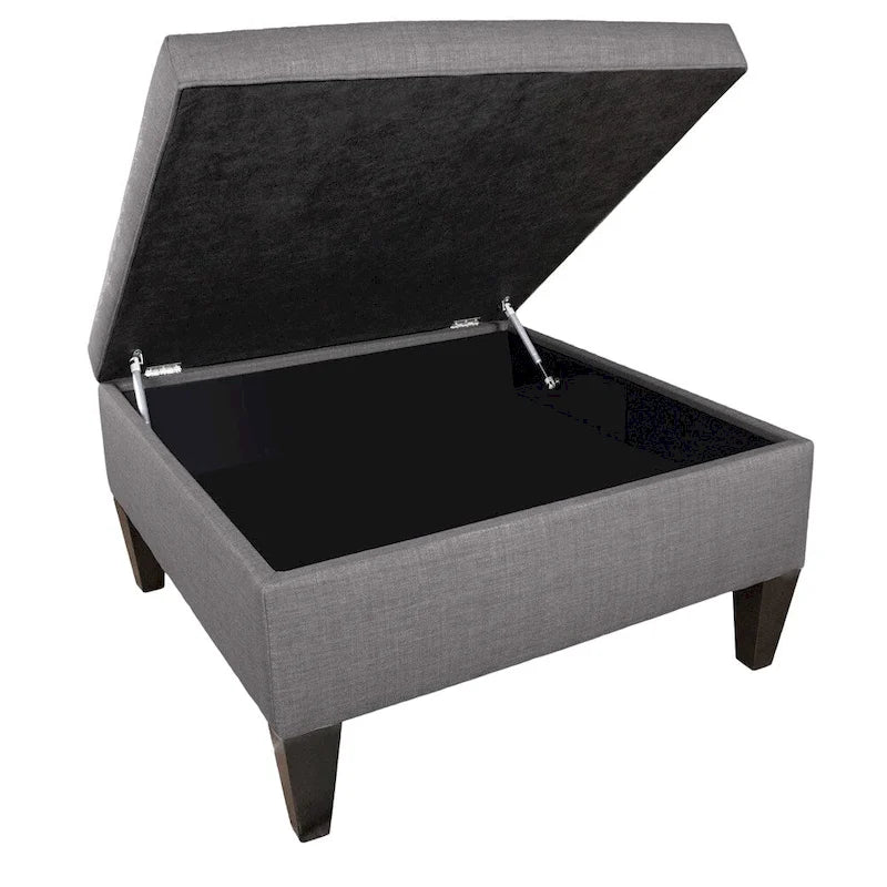 MJL Furniture Madison Ottoman surdimensionné, carré, rembourré et gansé