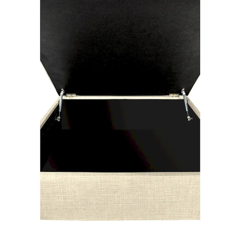 MJL Furniture Madison Ottoman surdimensionné, carré, rembourré et gansé
