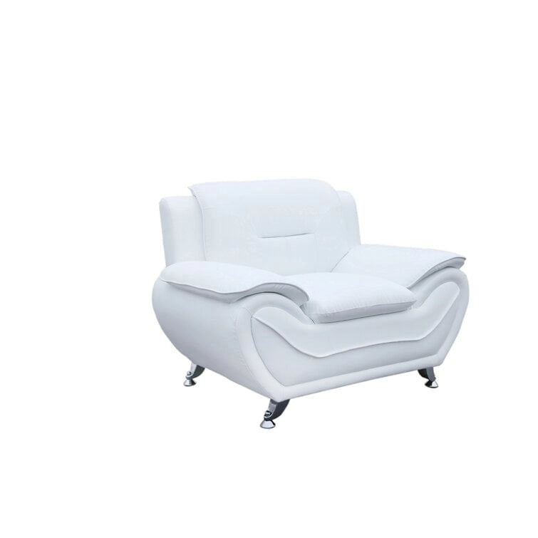 Chameau/Noir, Noir, Crème, Gris, Rouge | Fauteuil club en similicuir | 1 place