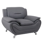 Chameau/Noir, Noir, Crème, Gris, Rouge | Fauteuil club en similicuir | 1 place