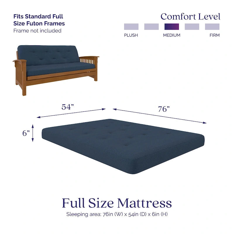 Matelas de futon DHP Trule de 6 po à ressorts Bonnell