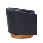 Fauteuil pivotant en similicuir et bois Ingram de Greyson Living