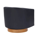 Fauteuil pivotant en similicuir et bois Ingram de Greyson Living