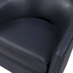 Fauteuil pivotant en similicuir et bois Ingram de Greyson Living