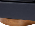 Fauteuil pivotant en similicuir et bois Ingram de Greyson Living