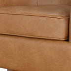 Fauteuil pivotant en similicuir et bois Ingram de Greyson Living