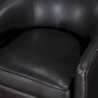 Fauteuil pivotant en similicuir et bois Ingram de Greyson Living