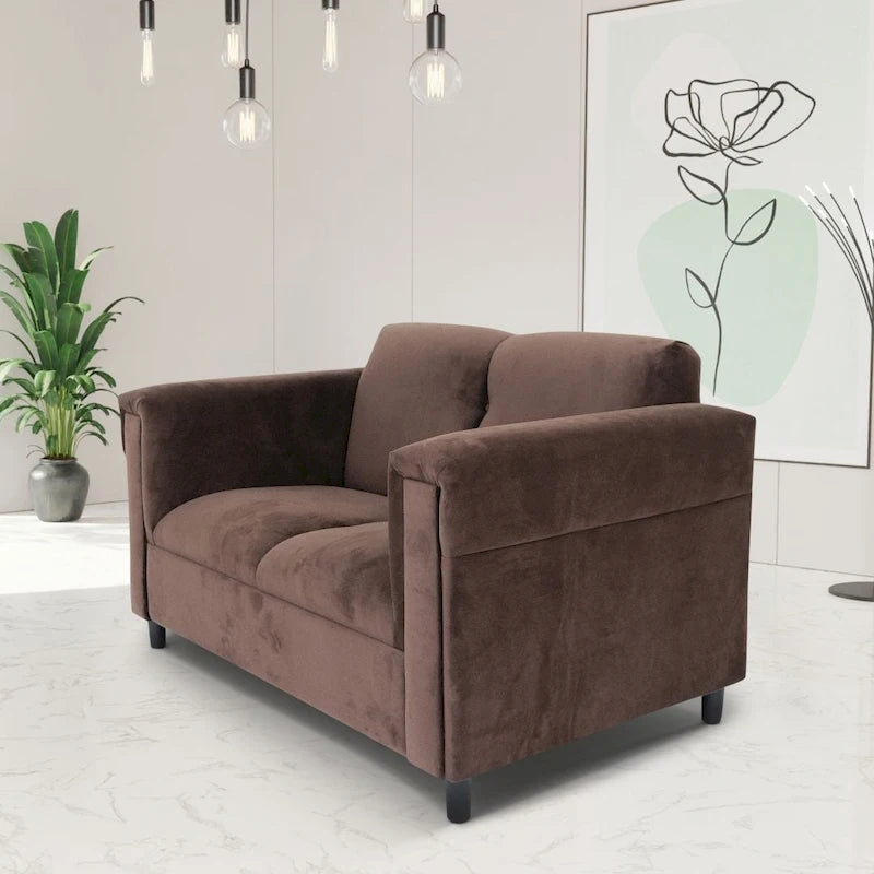 Canapé deux places moderne du milieu du siècle Coast to Coast Sofas, cadre en bois massif, rembourré
