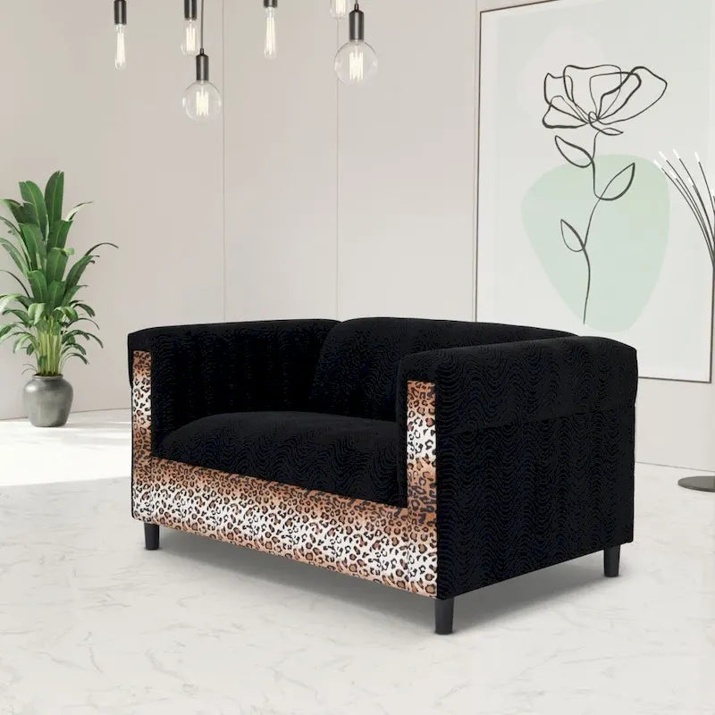 Canapé deux places moderne du milieu du siècle Coast to Coast Sofas, cadre en bois massif, rembourré