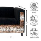 Canapé deux places moderne du milieu du siècle Coast to Coast Sofas, cadre en bois massif, rembourré