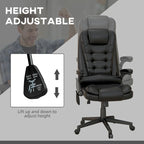 HOMCOM Fauteuil de bureau massant et vibrant à dossier haut avec 6 points de vibration, beige