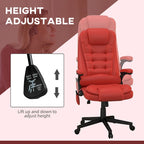 HOMCOM Fauteuil de bureau massant et vibrant à dossier haut avec 6 points de vibration, beige