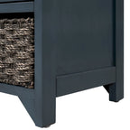 Banc de rangement avec panier amovible et 2 tiroirs