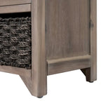 Banc de rangement avec panier amovible et 2 tiroirs