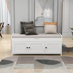 Banc de rangement avec 3 portes persiennes