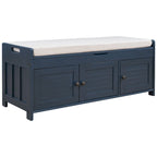 Banc de rangement avec 3 portes persiennes