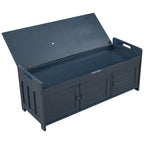 Banc de rangement avec 3 portes persiennes