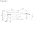 Banc de rangement avec 3 portes persiennes