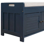 Banc de rangement avec 3 portes persiennes