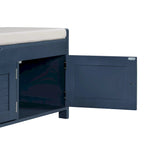 Banc de rangement avec 3 portes persiennes