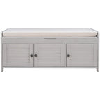 Banc de rangement avec 3 portes persiennes
