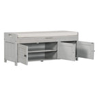 Banc de rangement avec 3 portes persiennes