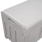 Banc de rangement avec 3 portes persiennes