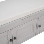Banc de rangement avec 3 portes persiennes