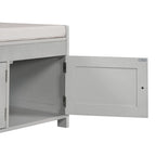 Banc de rangement avec 3 portes persiennes