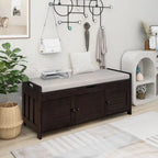 Banc de rangement avec 3 portes persiennes