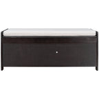 Banc de rangement avec 3 portes persiennes