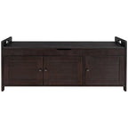 Banc de rangement avec 3 portes persiennes