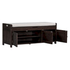 Banc de rangement avec 3 portes persiennes